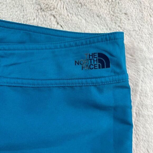 The North Face Womens Size 10 Blue Plaid Reversible Swim Shorts Pockets 4" Insea - Picture 4 of 10